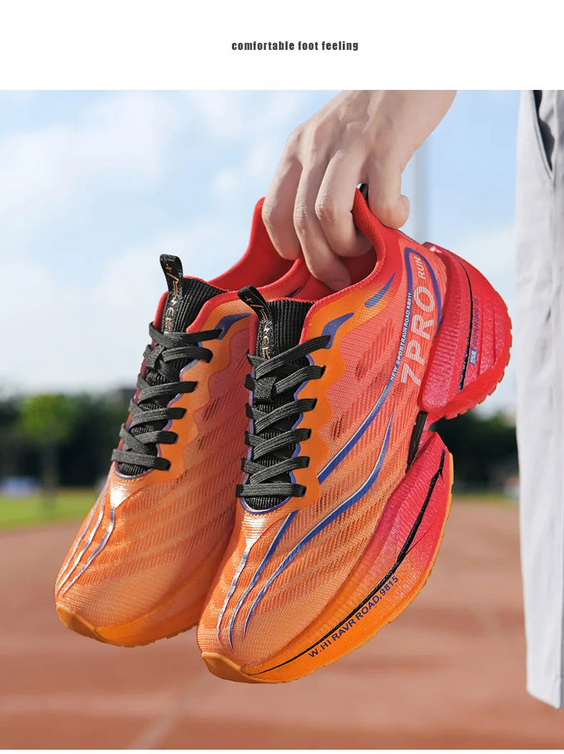 Speciality Carbon Plate Sports Running Shoes Marathon Air Cushion Men Breathable Lightweight Women Comfortable Nonskid Sneakers GlowCart