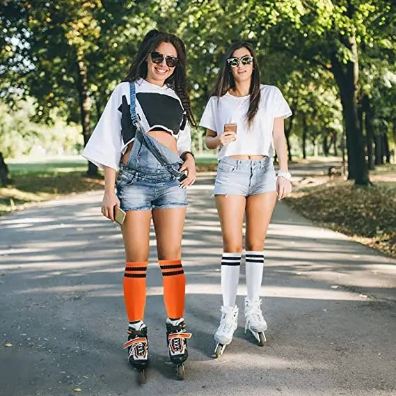 Unisex Compression Socks Football Socks Non-slip Long Tube Knee High Stockings Socks Striped Soccer Socks Running Sports Socks GlowCart