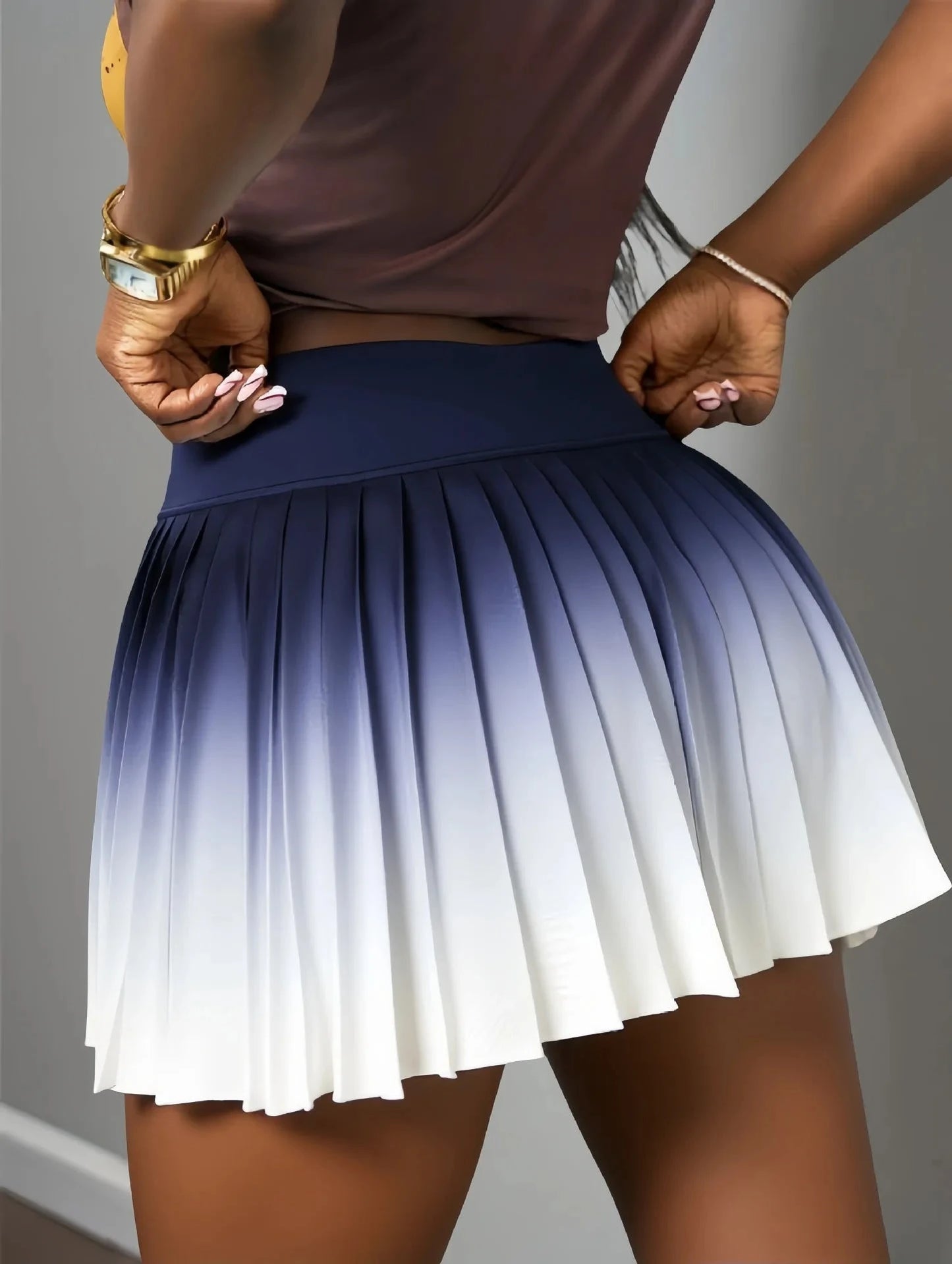 Summer Gradient Color Running Shorts Side Pocket False 2 GlowCart