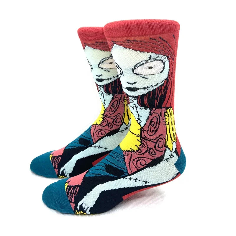 New Anime Funny Socks Long Men's Socks Cosplay Hip Hop Novelty HALLOWEE Crazy Soken Skateboard Socks horrible Women's Socks GlowCart