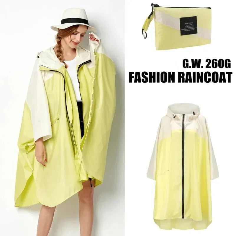 Hooded Rain Poncho Jacket Coat Waterproof Rain Poncho GlowCart