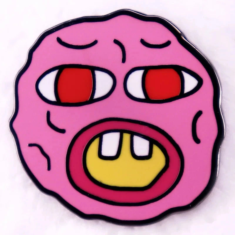 Pink Face Hip Hop Rock Soul Music Album Enamel Pin Funny GlowCart