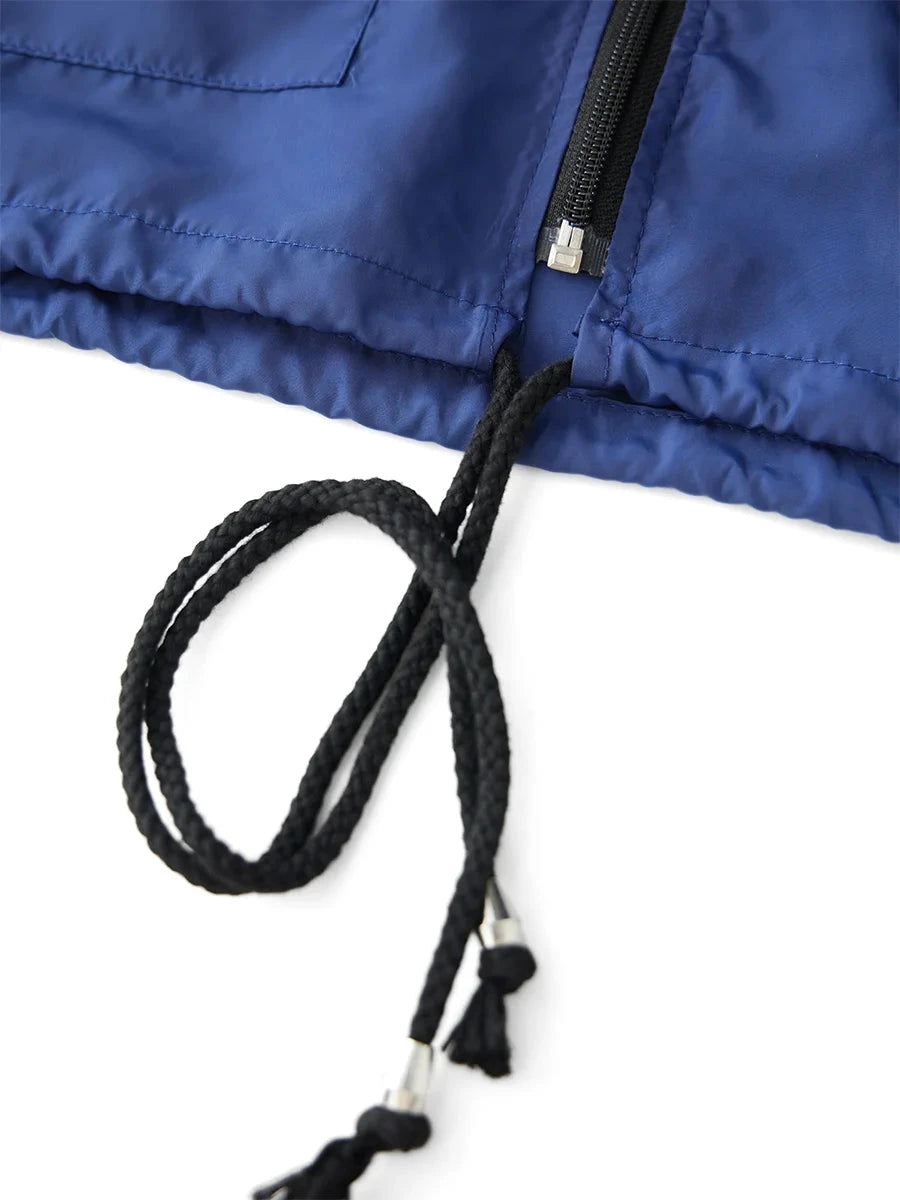 Women Packable Rain Jacket Outdoor Hooded Windbreaker with GlowCart