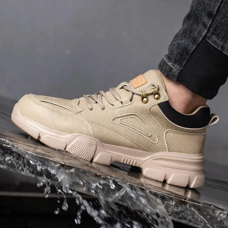 High-quality Safety Shoes Men Steel Wire Rotary Buckle Work Sneakers Indestructible Shoes Anti-smash Anti-puncture Work Shoes GlowCart