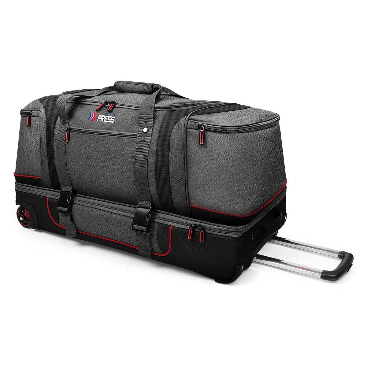 30" Rolling Duffel Bag with Wheels and Handle Drop Bottom GlowCart