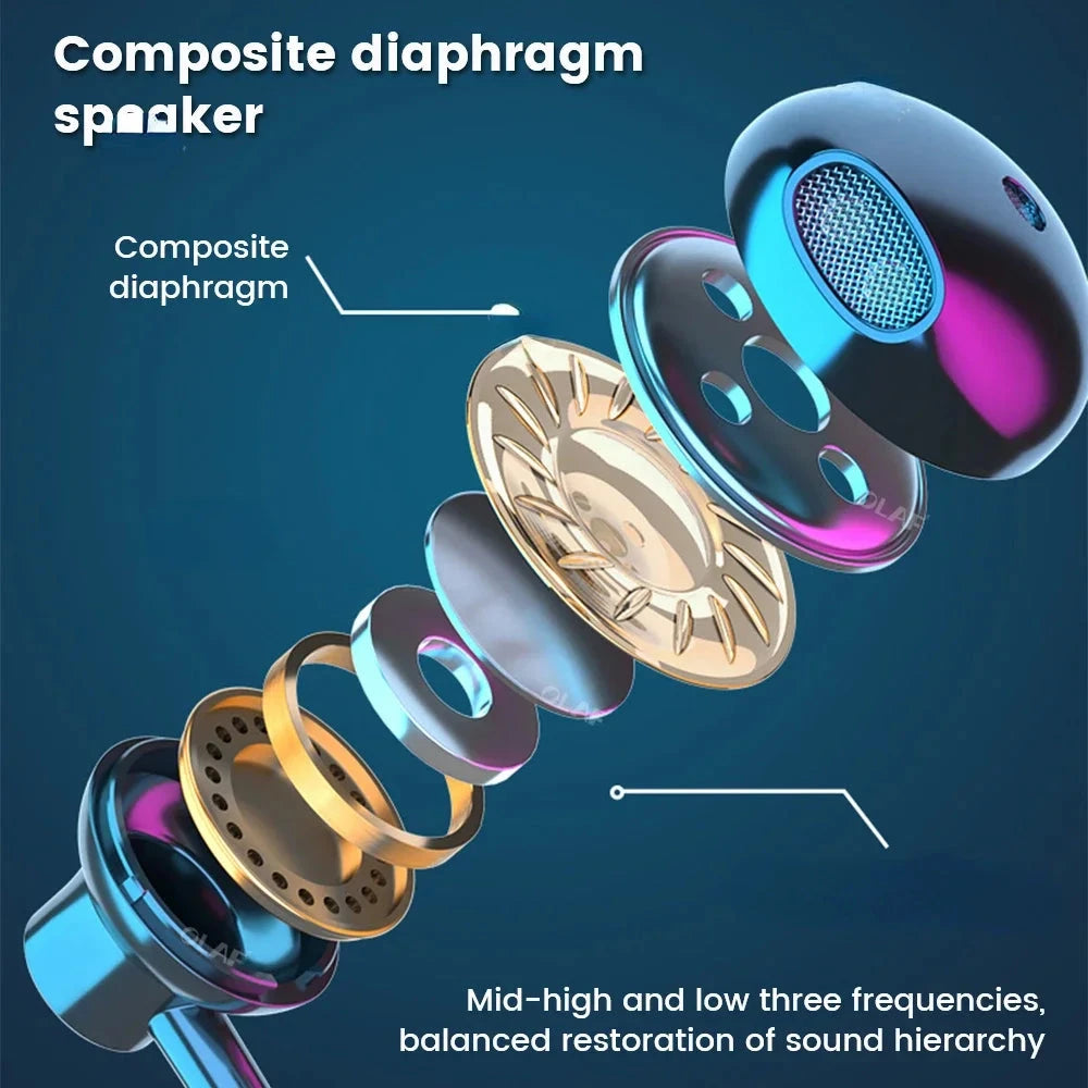 Wireless Earphones 5.3 Neckband Headphones Gaming LED GlowCart