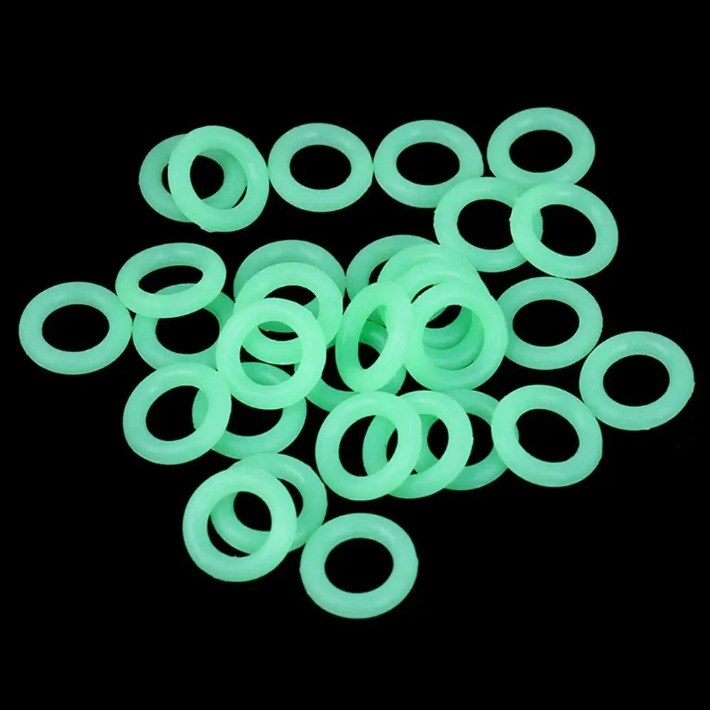10-100pcs Silicone Luminous Tent Ground Nail Ring O-shaped GlowCart