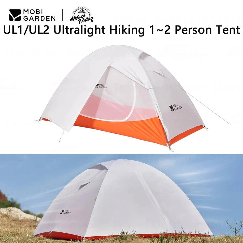 MOBI GARDEN Cold Mountain UL1/2 Ultralight Hiking 1/2 Person GlowCart