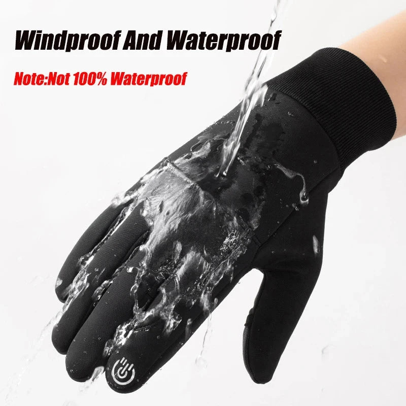 Winter Flip Open Two Finger Gloves Warm Touch Screen Gloves for Men and Women Outdoor Riding Windproof Waterproof Ski Gloves GlowCart
