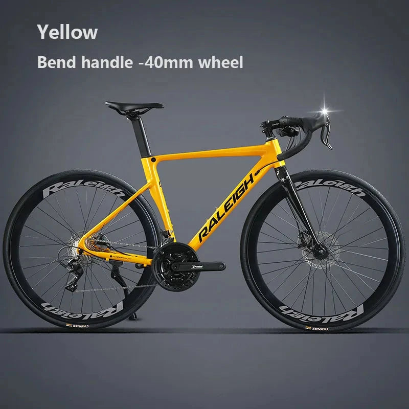 Aluminum Alloy Gravel Road Bicycle ,16/18/24/27 speed Racing Bike with 40/60mm wheel,Gravel Bike For Man Women Adult Student GlowCart