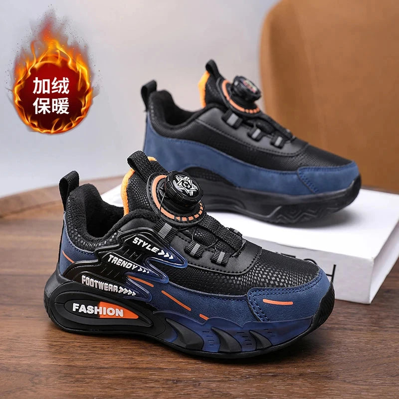 Winter Children Shoes Warm Boys Sneaker Luxury Plush Kids Snow Cotton Sneaker Casual Sports Walking Shoes for Boy 4-10Y GlowCart
