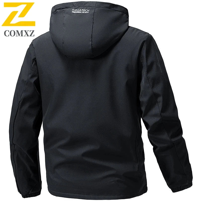 Autumn Men's Hooded Jackets high quality Casual Solid Color GlowCart