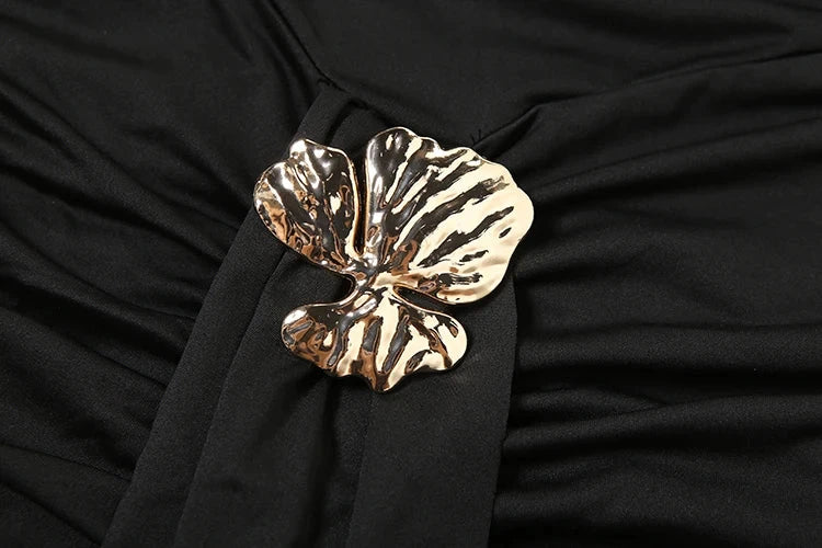 Weird Puss Metal Ribbon Dress Women Y2K Elegant Summer GlowCart