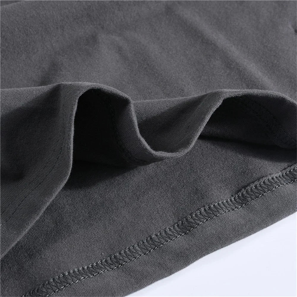 100% Cotton Long Sleeve T shirt For Men Solid Spring Casual GlowCart