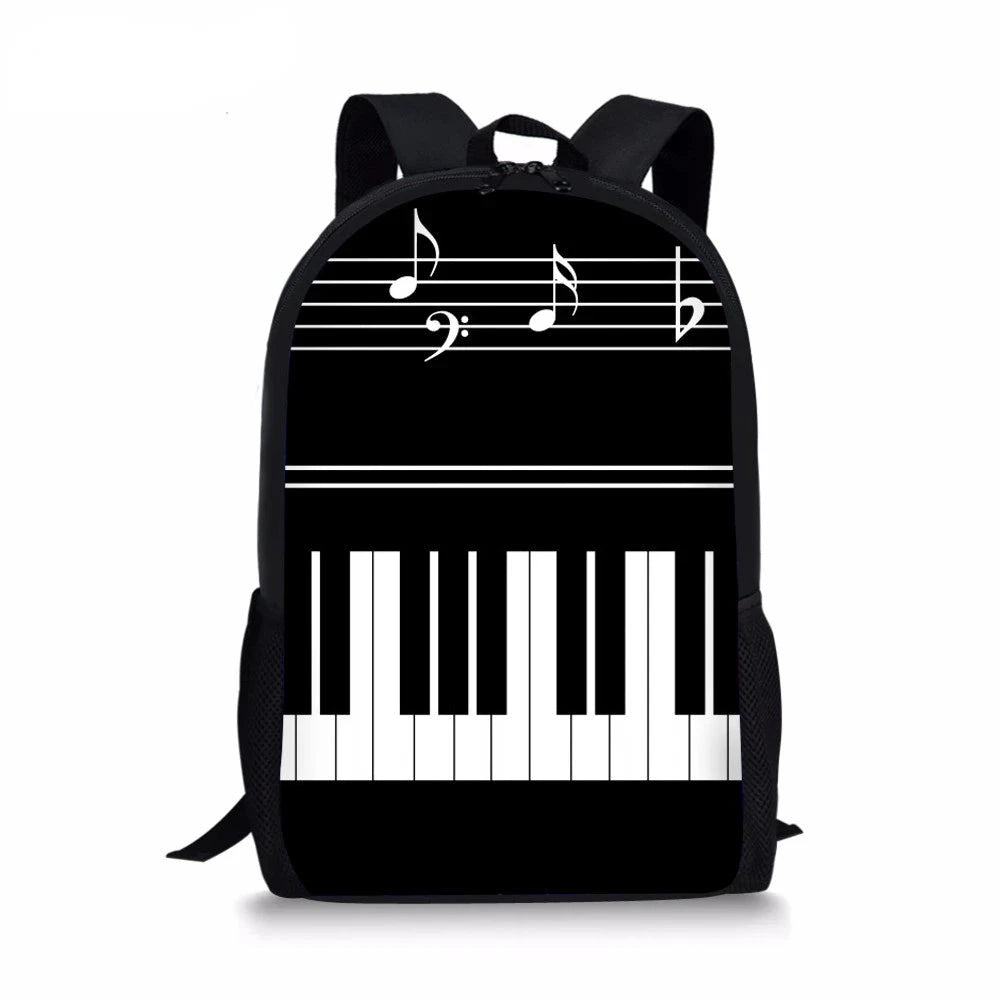Luxury Piano Keyboard Musical Notes 3D Print 3pcs/Set School GlowCart