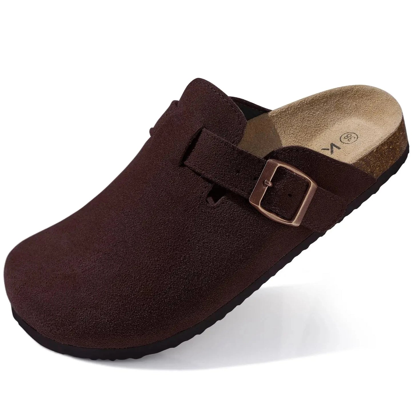 Shevalues Suede Clogs For Women Men Summer Cork Mules Soft Footbed Sandals With Arch Support  New Leisure Fashion Genuine Clogs GlowCart