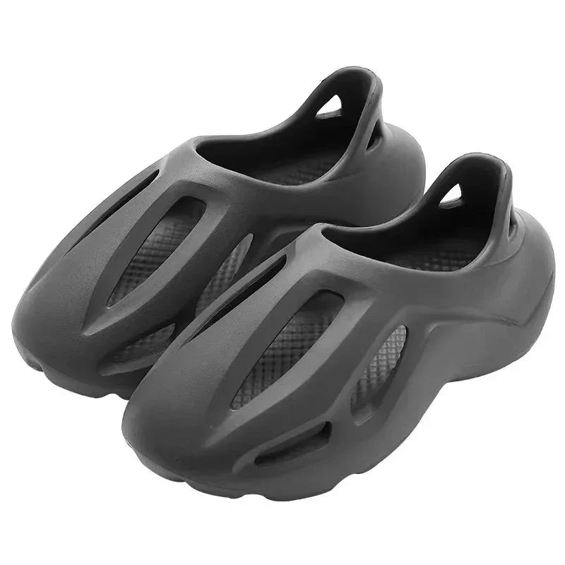 Men's Slippers Summer Soft EVA Beach Hole Shoes Outdoor Women's Slide Non-slip Personalized Hollow Shoes 36-47 GlowCart