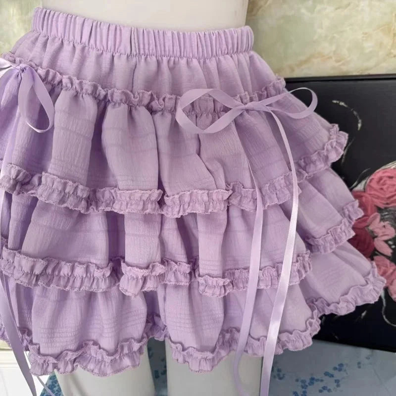 Y2k Women's Skirt Summer 2025 New In Vintage Korean Fashion GlowCart