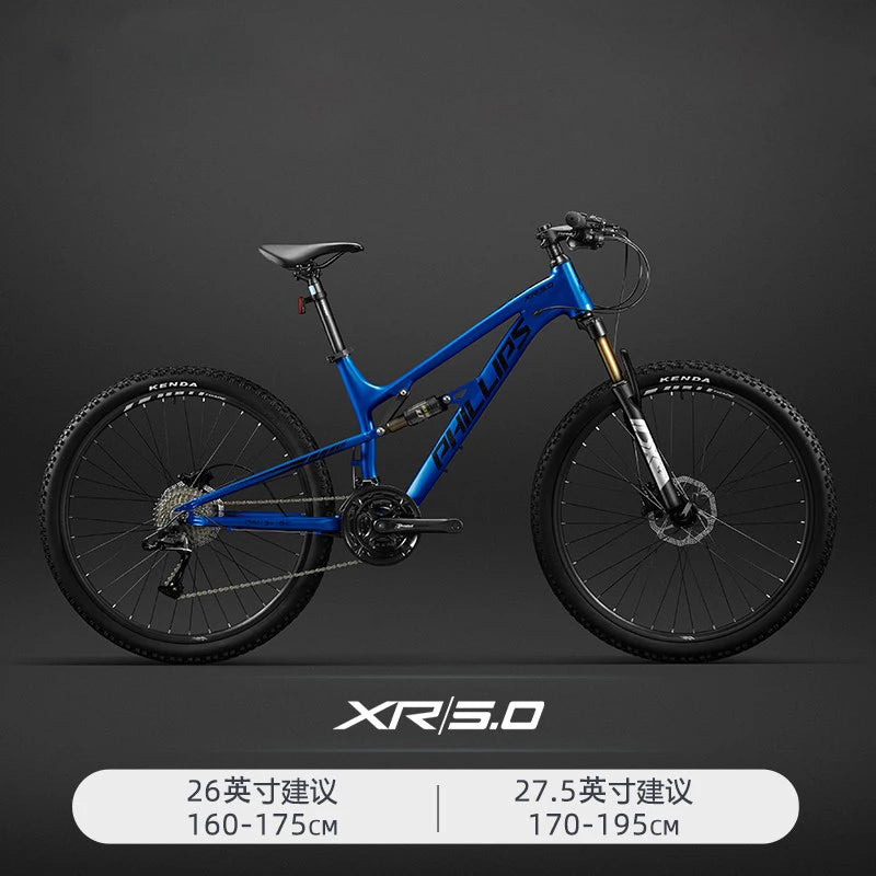 26/27.5 inch mtb Soft Tail DH Mountain Bike 27/33 speed Cross Country Bicycle aluminum alloy Full Suspension Downhill bicicleta GlowCart