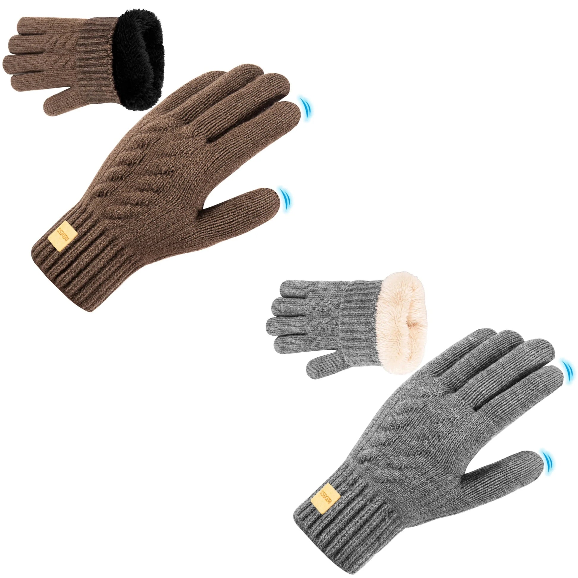 Winter warm sports gloves, with added insulation inside, GlowCart