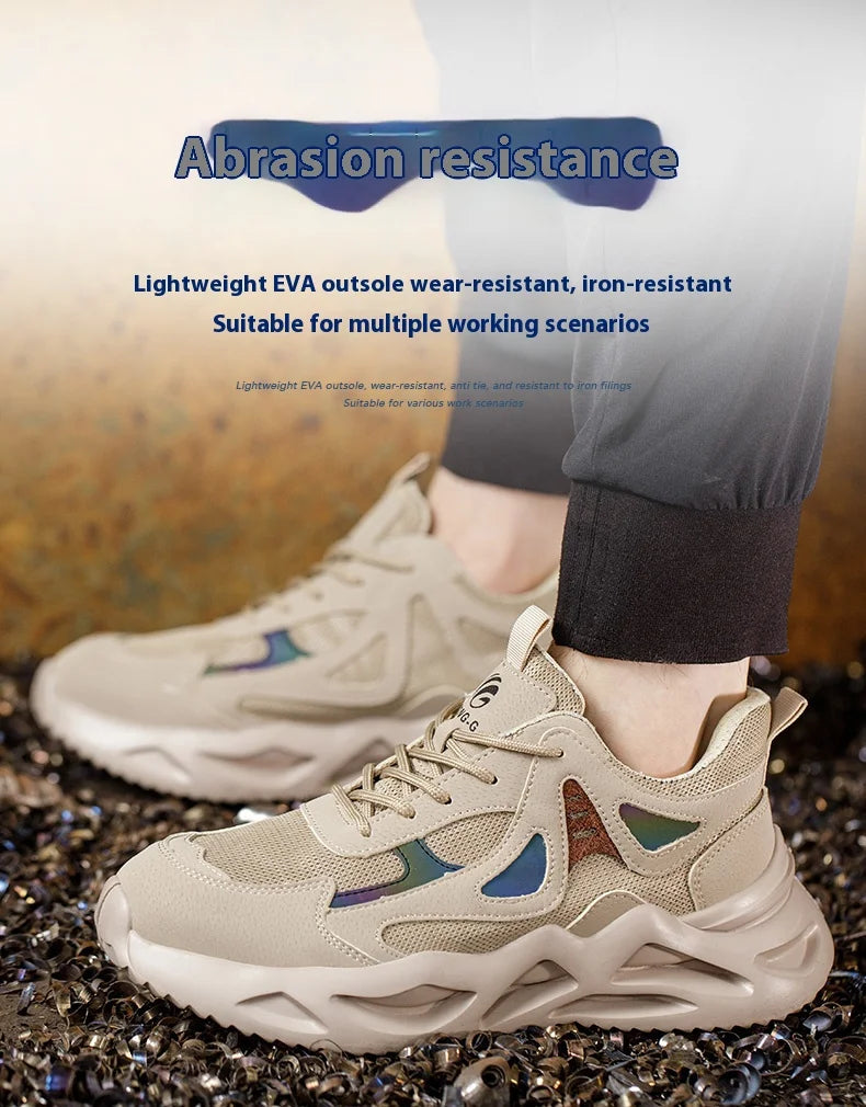 Lightweight Safety Shoes Men Women Work Shoes Steel Toe Cap Working Boots Sneakers Man Women Breathable Shoes Tactical Boots GlowCart