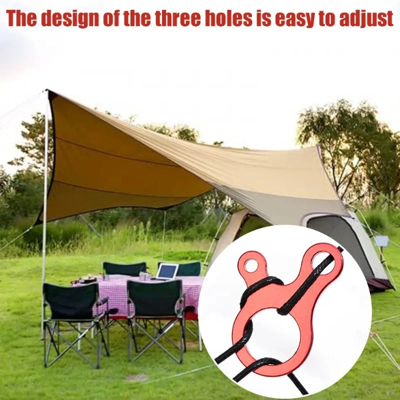5/10pcs Tent Wind Rope Buckle 3 Hole Outdoor Camping GlowCart