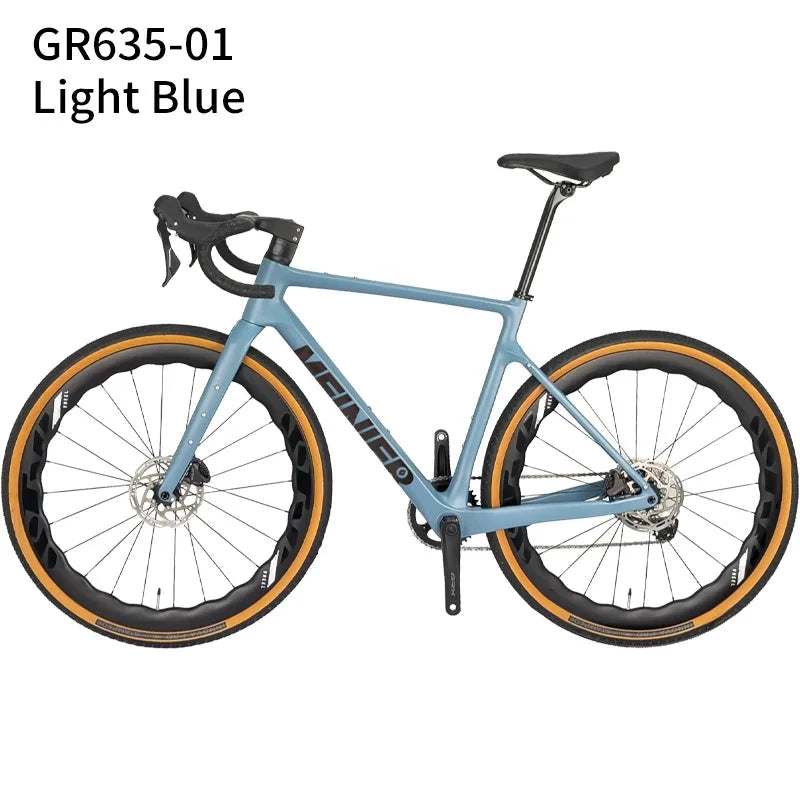 Carbon Gravel Bike Bicicletas Hydraulic Disc Brake Road Bike Bicycle Gravel 11S GRX Groupset GlowCart