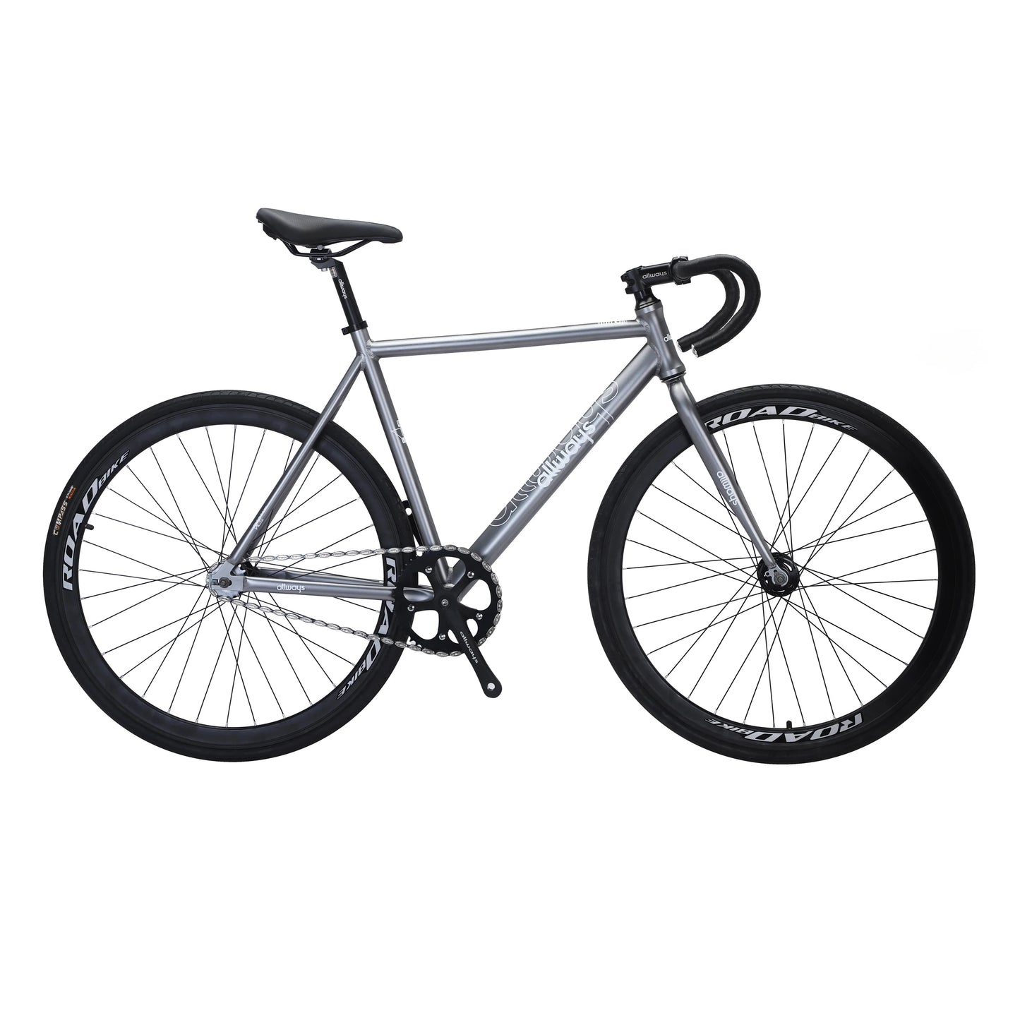 Allways 700C road bike aluminum alloy drop handlebars fixed gear bike rear brake adult bicycle GlowCart