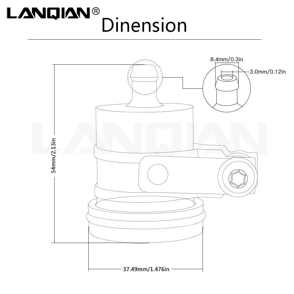 For Yamaha YZF R1 R3 YZF R6 Motorcycle CNC Rear Brake Fluid Tank Reservoir Cup YZF R3 R1 R6 2002 2003 2004 2005 2006 2007 2008 GlowCart