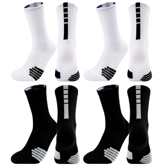 4Pair Men Women Sport Socks Football Basketball Baseball Rugby Soccer Cycling Running Hiking Tennis GlowCart