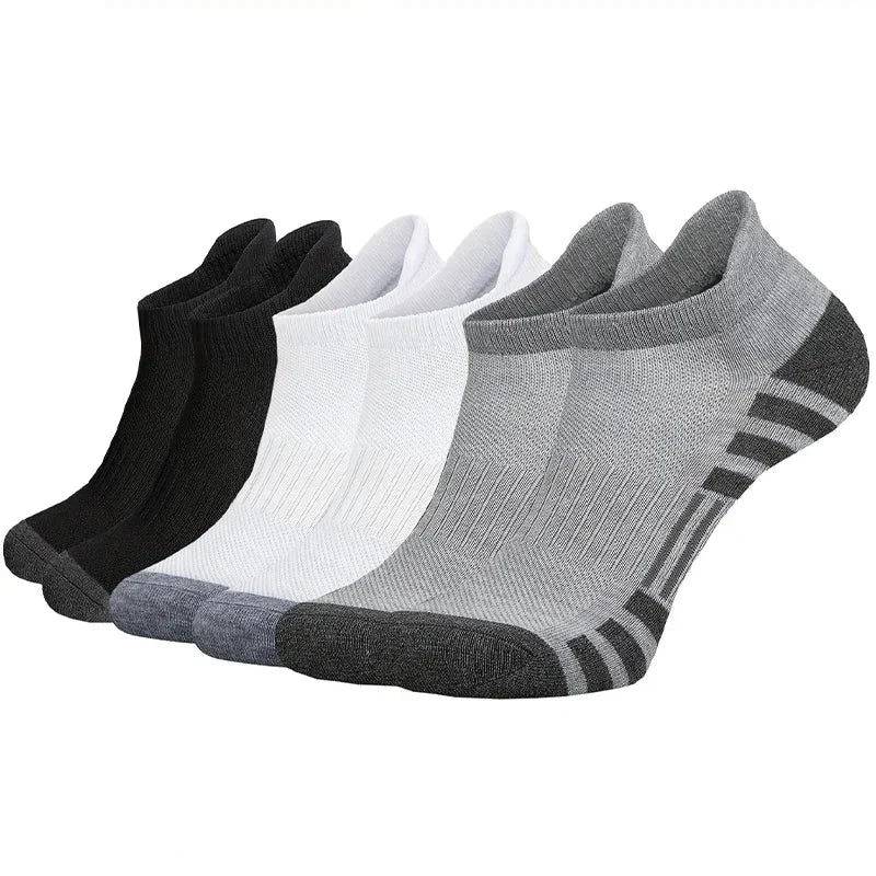12 Pairs Men's Mesh Breathable Sports Socks , Solid Color Low Cut Casual Short Tube Socks For All Seasons GlowCart