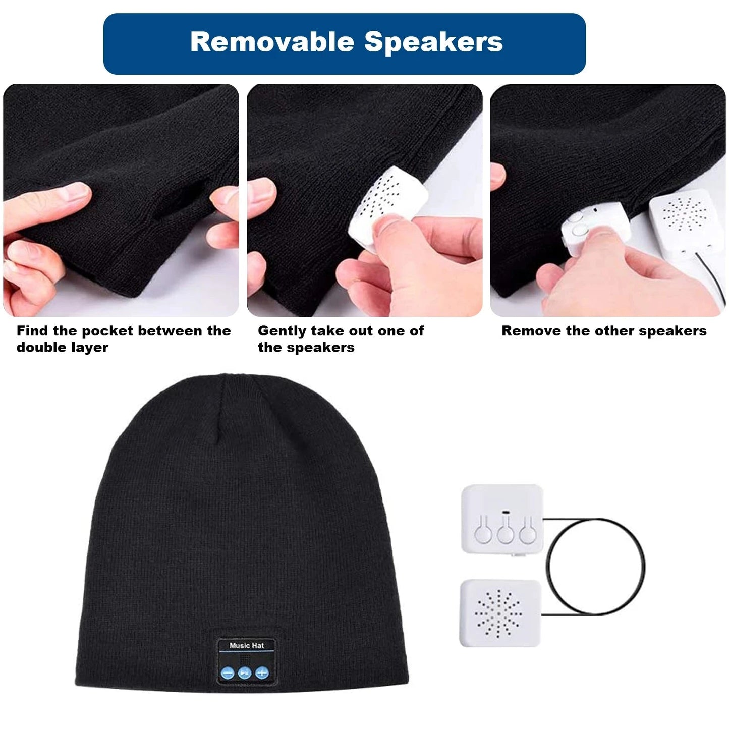 Bluetooth Headphone Wireless Smart Cap Headset Warm Beanie Speaker Hunting Camping Running Music Earphone Hat Rechargeable GlowCart