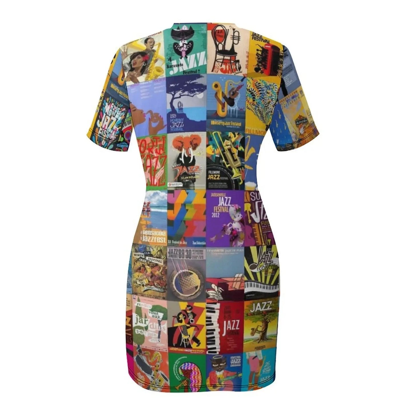 Jazz Festivals Short Sleeved Dress dresses with long sleeves GlowCart