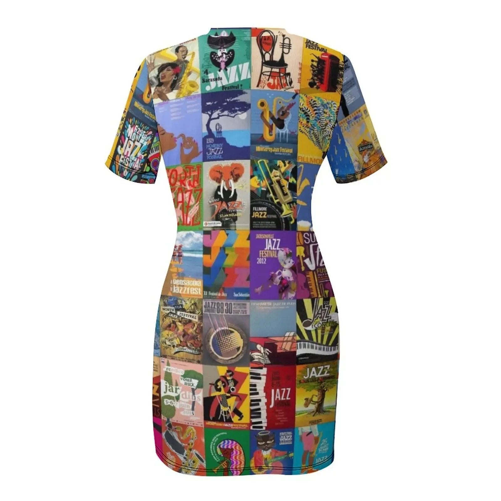 Jazz Festivals Short Sleeved Dress dresses with long sleeves GlowCart