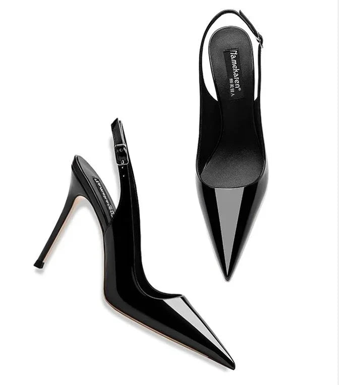 Sexy high-heeled sandals with pointed tips and elegant 2025 GlowCart