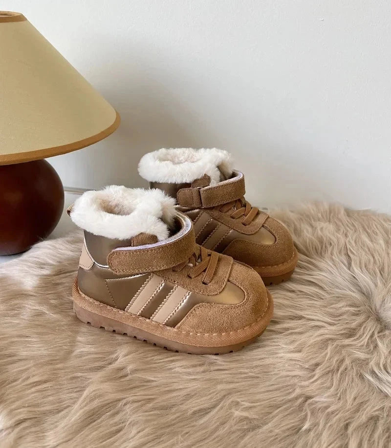 아동부츠 Baby Walking ShoesChild Snow Boots Winter Boots Boy Fur Integrated Cotton Shoes Non Slip Girl Ankle Boot Padded Boots 유아부츠 GlowCart