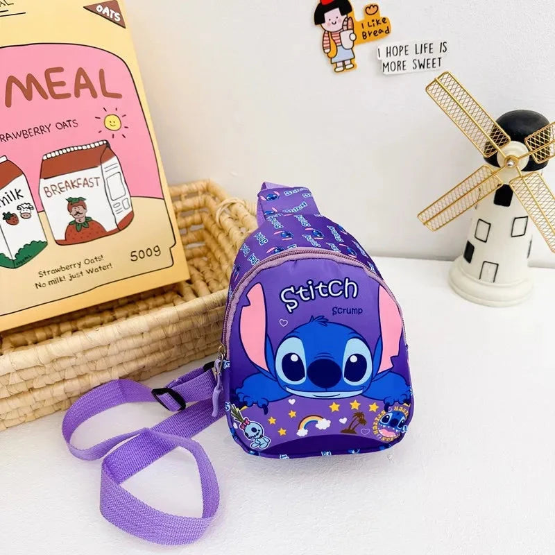 Disney Cartoon Stitch Children Chest Bag Fashion Crossbody GlowCart