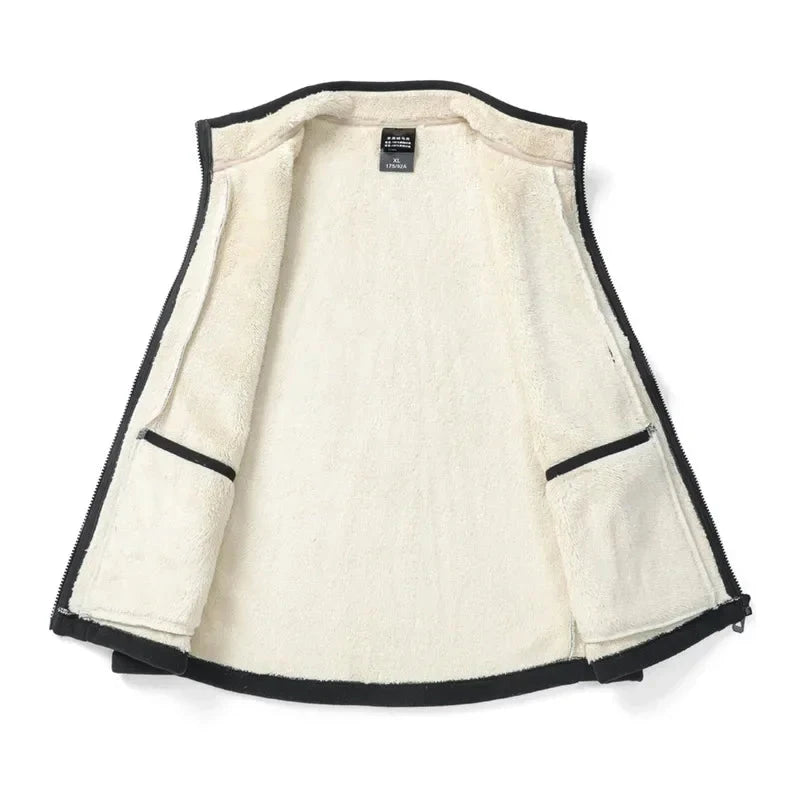 2024 Autumn and Winter Lambswool Vests Men New Warm Padded GlowCart