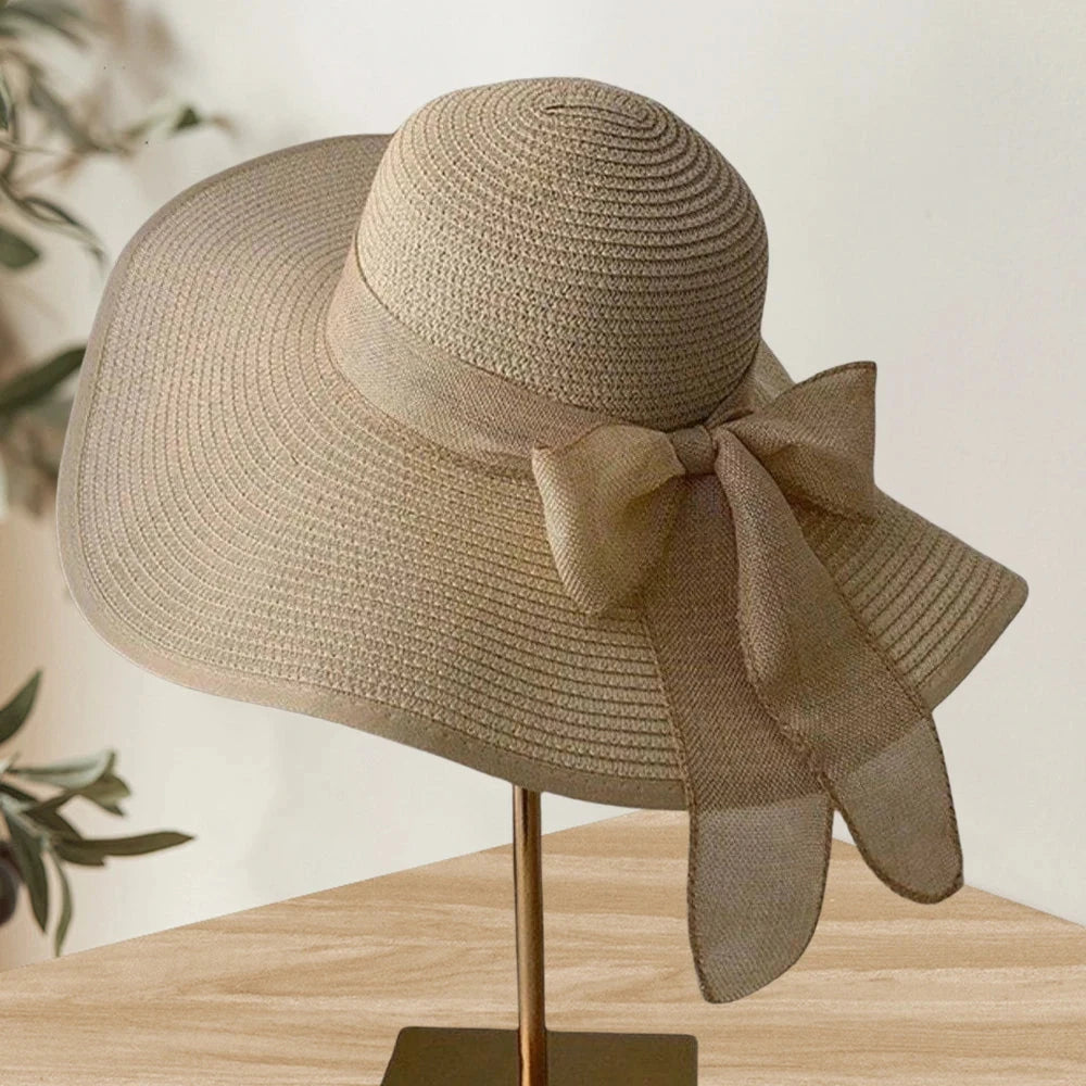 1pc Women's Oversize Brim Straw Hat Women's Summer Sun Block GlowCart