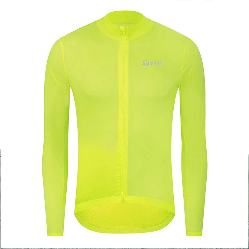 YKYW Men Windproof Waterproof Long Sleeve Cycling Jacket YKK Double Zipper Breathable MTB Bike Clothing Tops Pro Team Jersey GlowCart