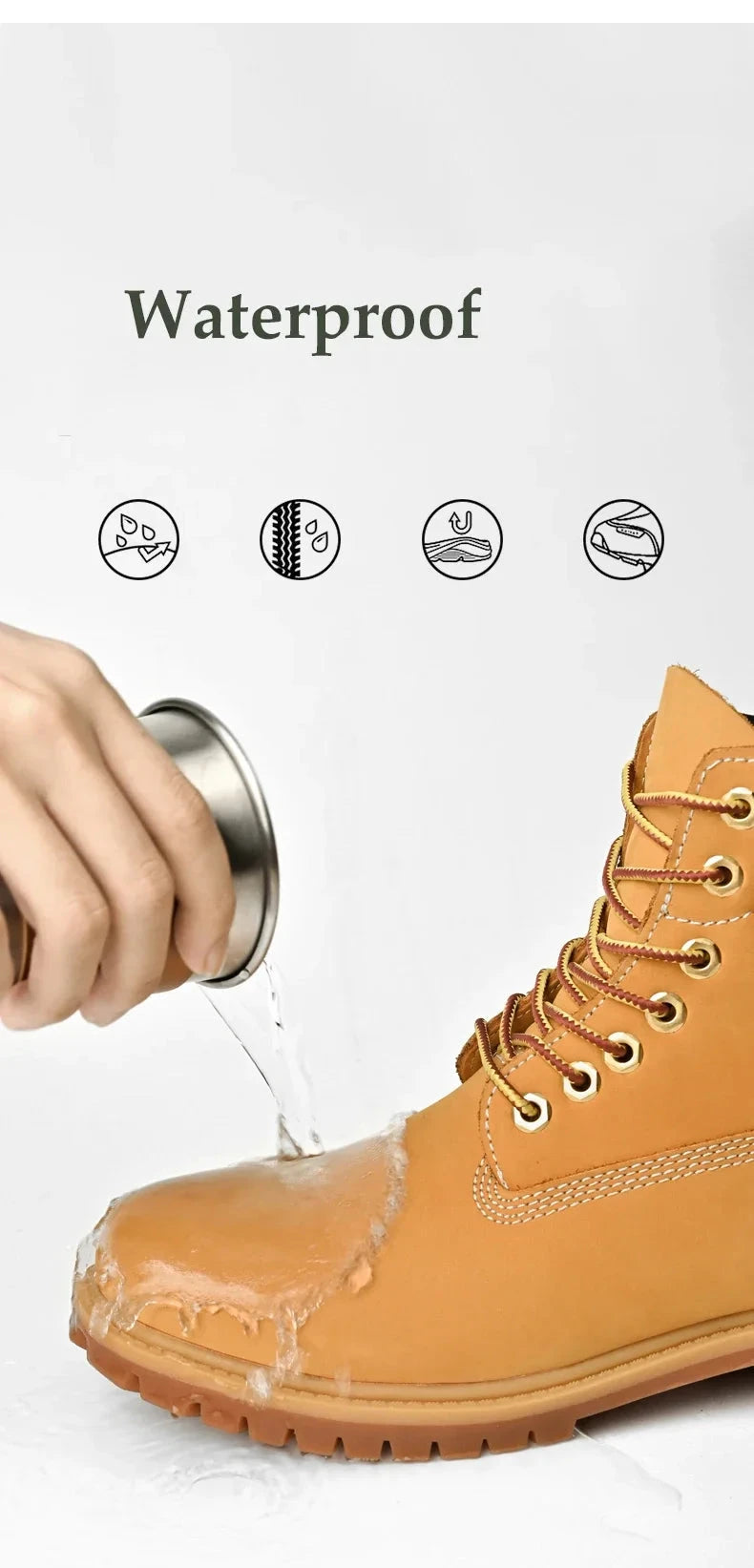 Boots Men High Top Boots High Quality Women Leather Shoes GlowCart