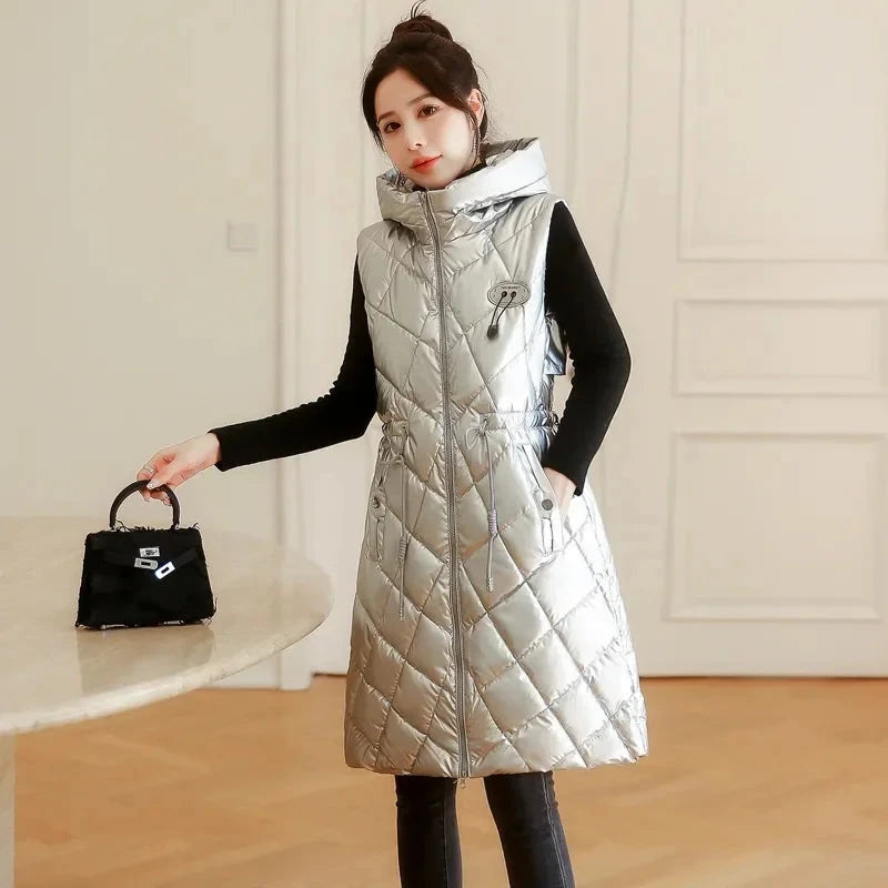 Autumn Winter Women Sleeveless Waistcoat Warm Puffer Jacket GlowCart