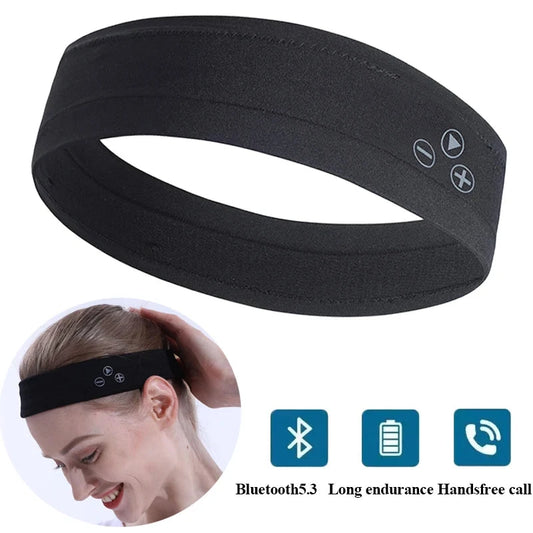Wireless Bluetooth 5.3 Headphones Sweatproof Sports Headband GlowCart