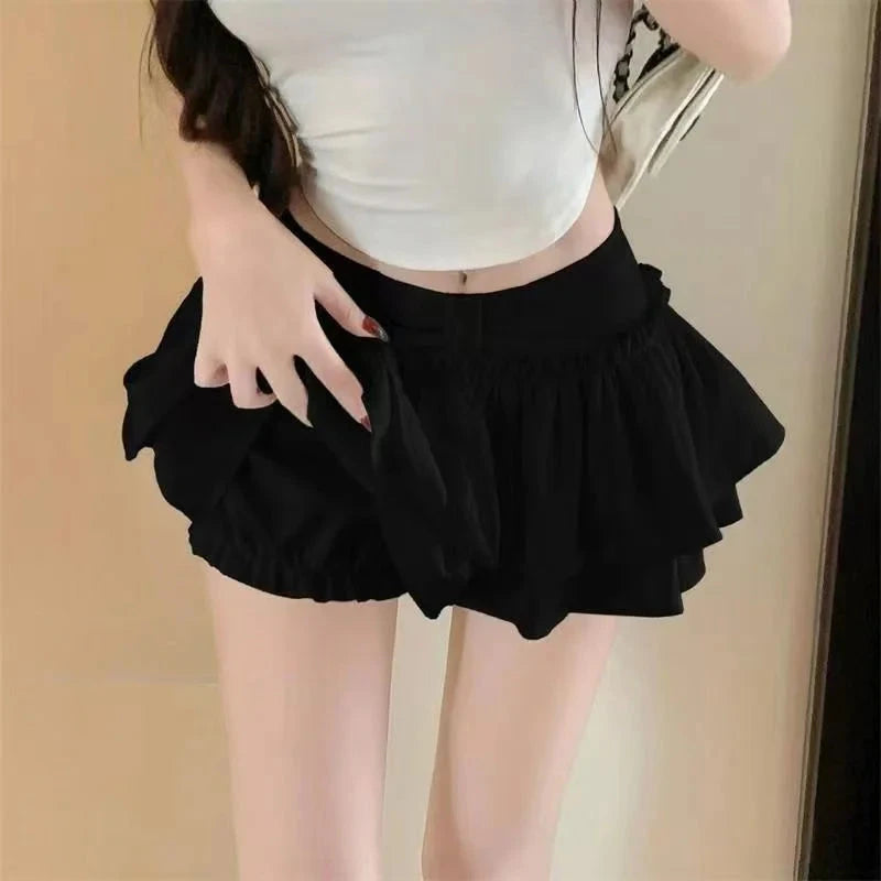Shorts Korean Chic Kawaii Ballet-Style Tiered Skirt Sweet GlowCart