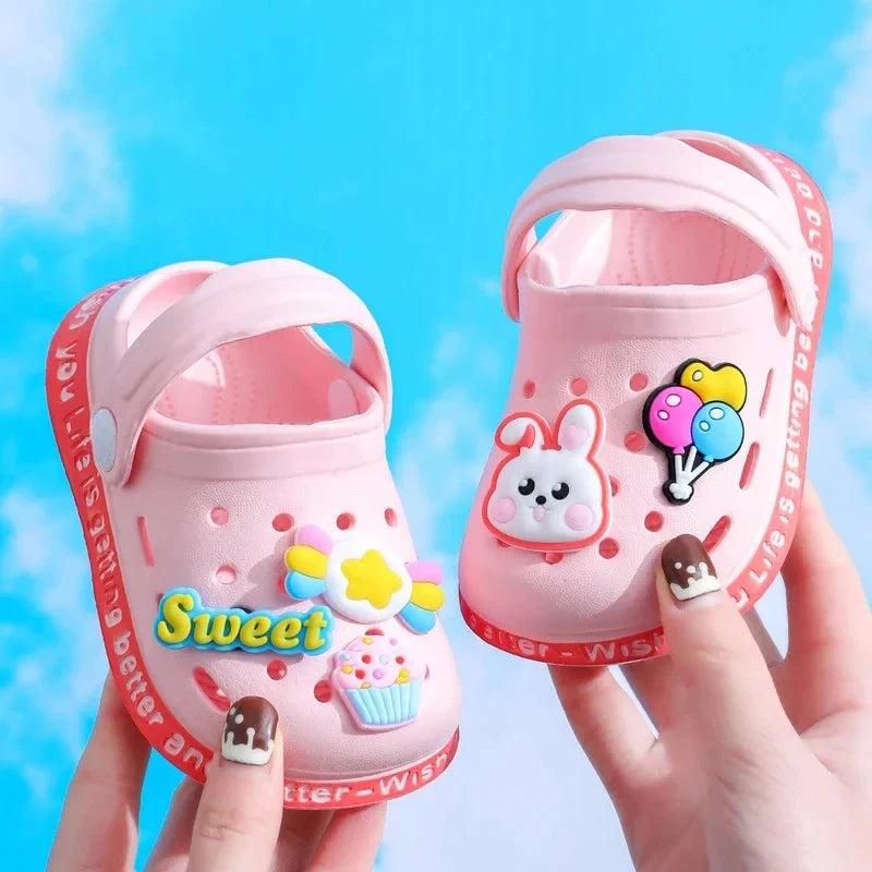 Summer Children Garden Slippers Shoes Boys&Girls Beach Sandal Kids Lightweight Breathable Cute Cartoon Slip Baby Slippers GlowCart