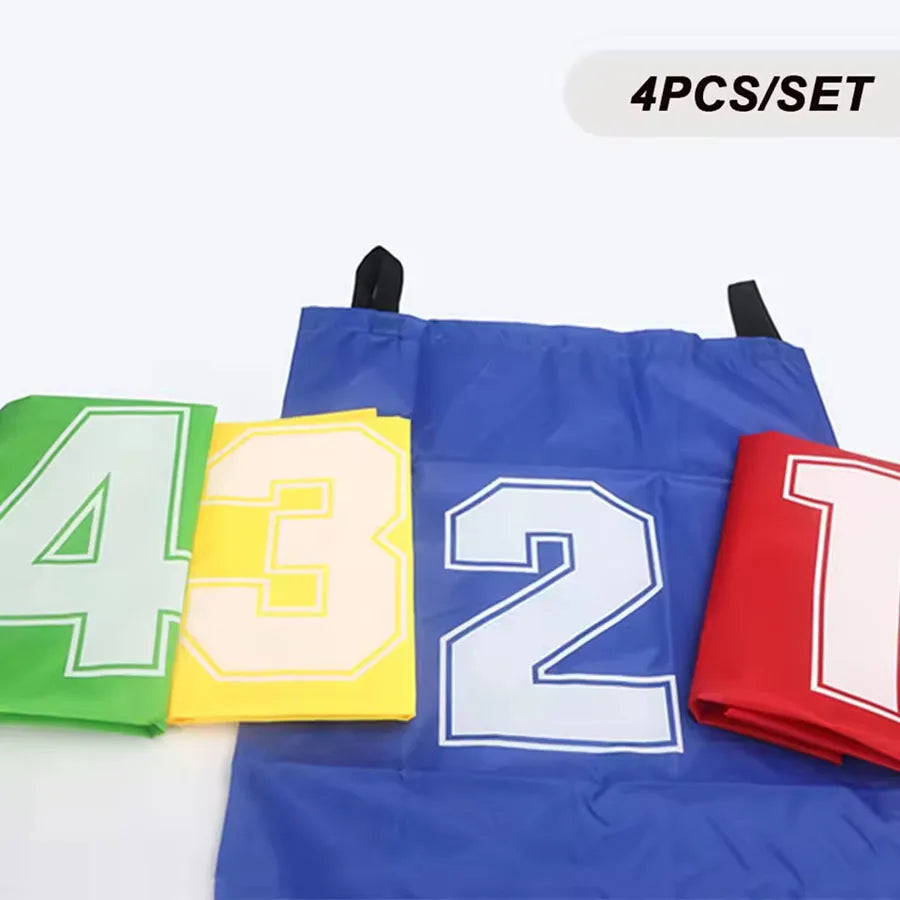 4pcs Colorful Kids Jumping Bags Foldable Lightweight Kids Field Race Bag Portable Easy To Carry Outdoor Games Outdoor Race Bags GlowCart