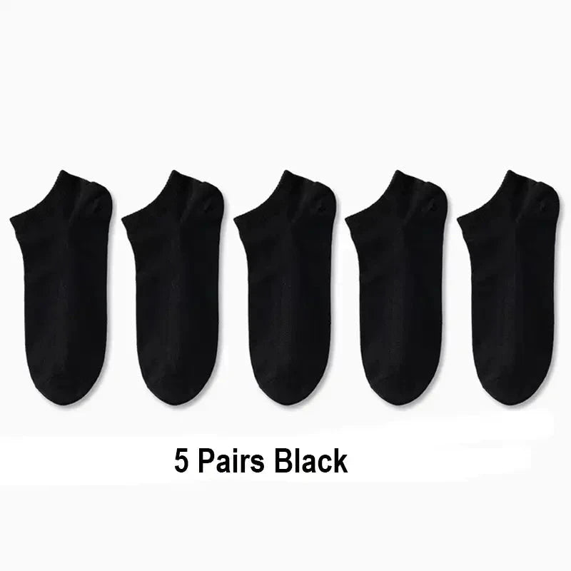 5/10 /20/30 Pairs Unisex Casual Plain Color Boat Socks Thin GlowCart