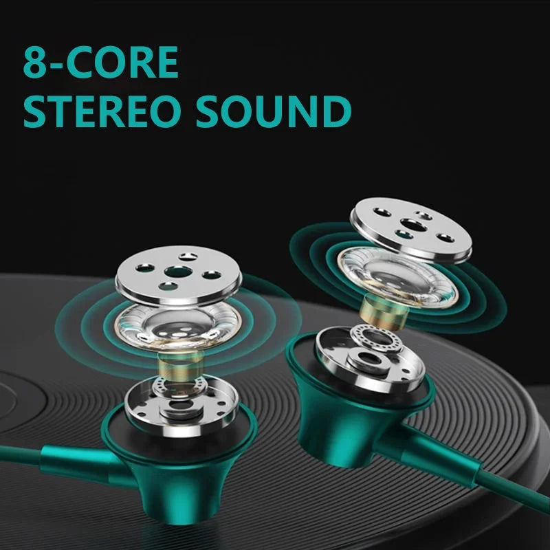 Type-C In-Ear Wired Karaoke Headphones 3.5mm Stereo Music GlowCart