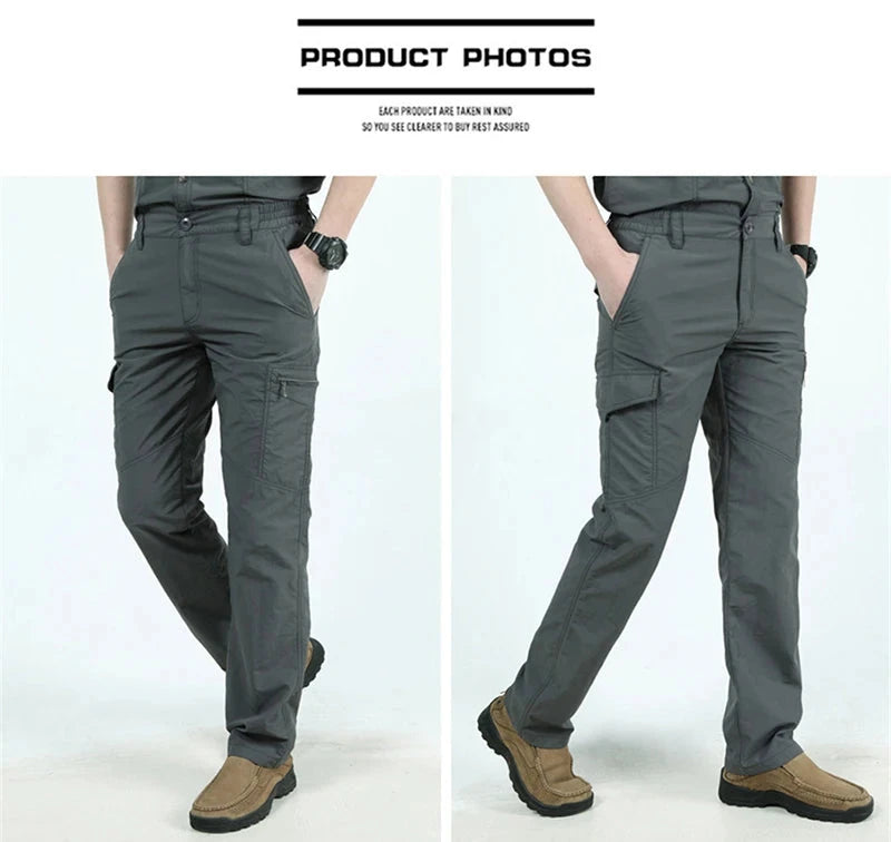 Men's Summer Tactical Cargo Pants Lightweight Casual GlowCart
