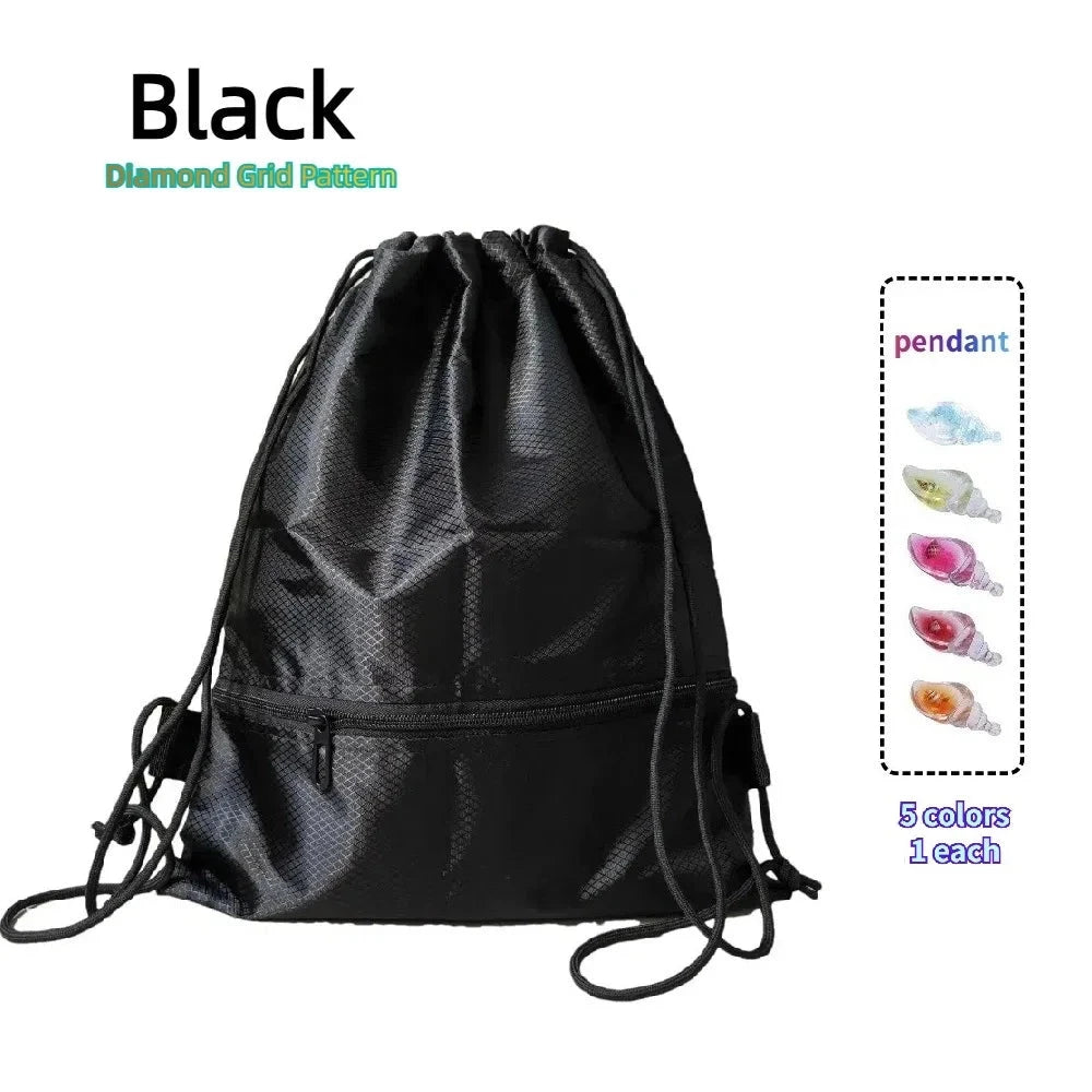 Compact Foldable Drawstring Backpack for Travel, Sports, GlowCart